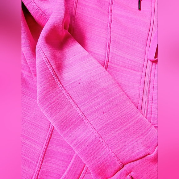 90 Degrees Florescent Pink Zip-Up Hoodie - Picture 8 of 8